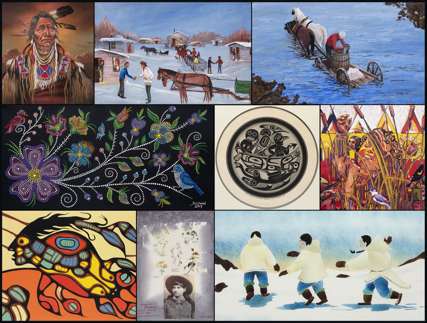Examples of artworks included in our 2026 Indigenous Art Auction