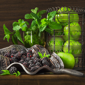Still Life Black Berries